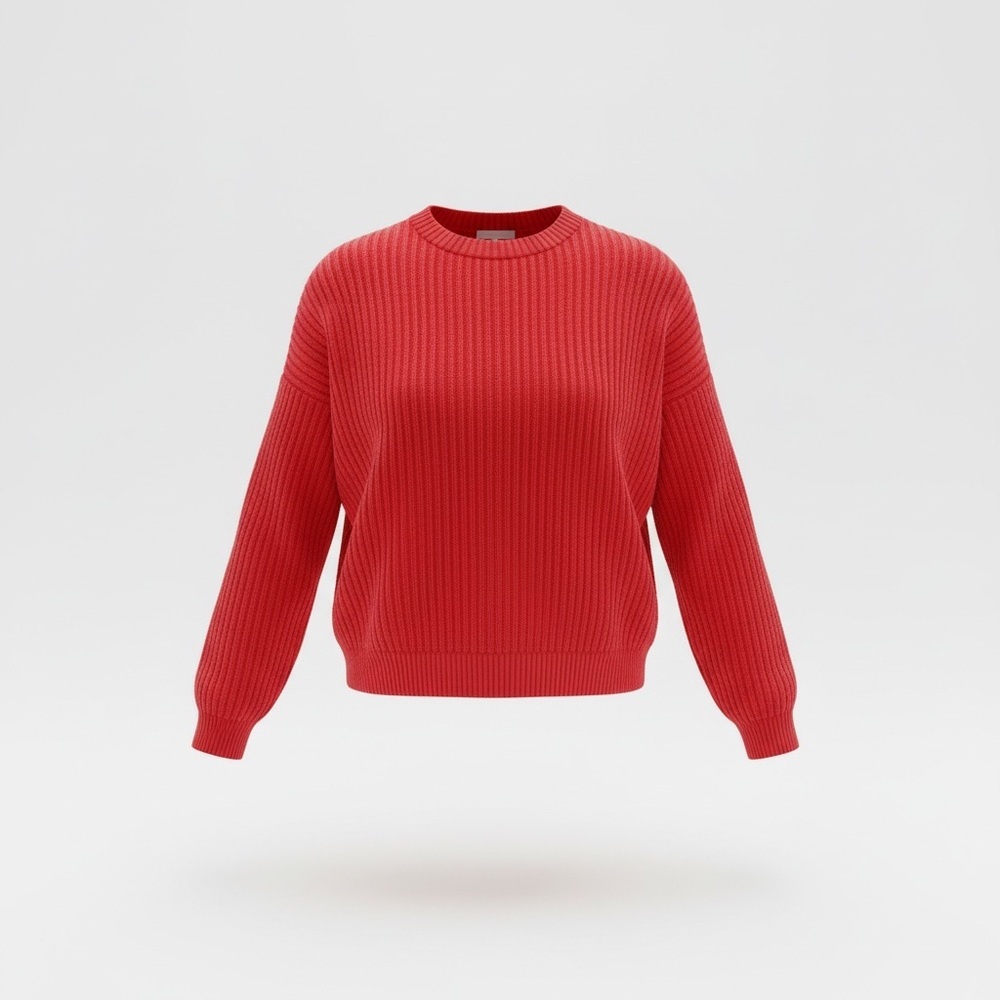 NWT Women's a new day Ribbed Red Sweater Size XS (L)